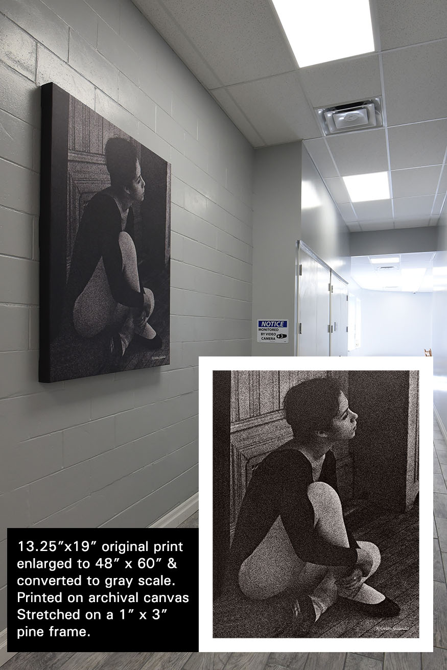 Canvas wall art created from photograph of print