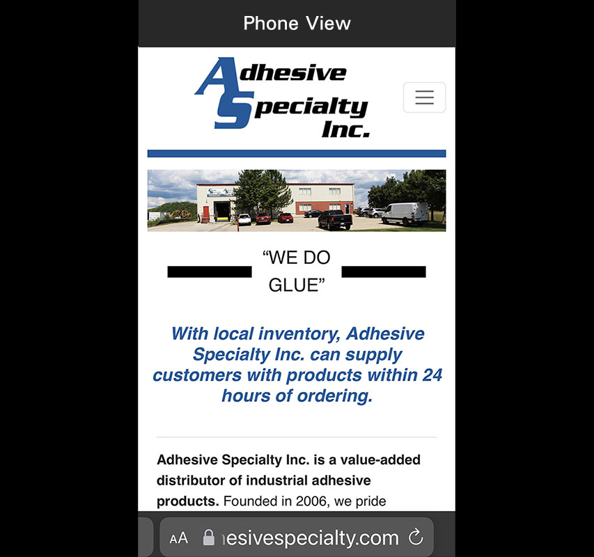 Industrial adhesive sales